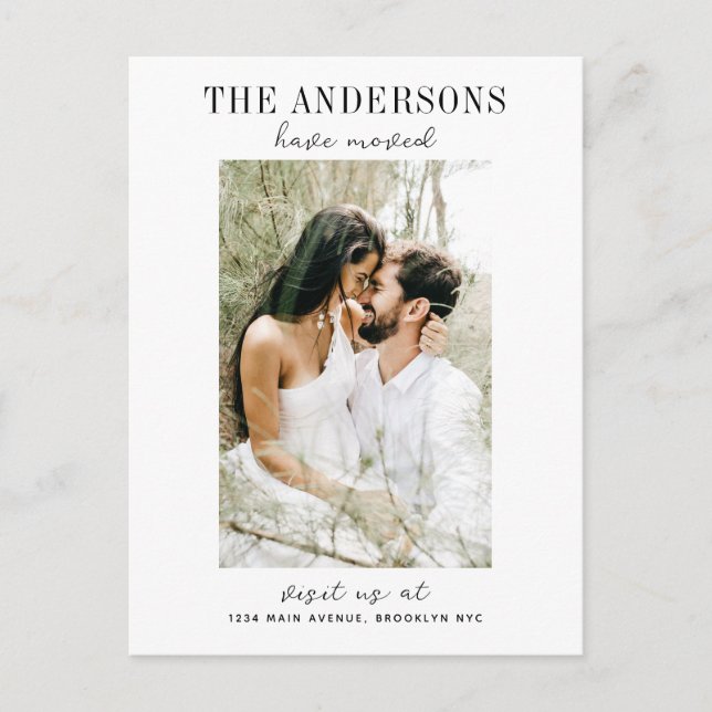 Postal De Anuncios Familia Moderna Sencilla Se Ha Movido De Foto (Anverso)