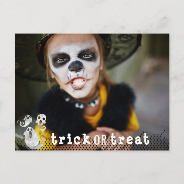 Postal De Anuncios Fantasmagóricos fantasmas en acuarela en blanco y  (Anverso)