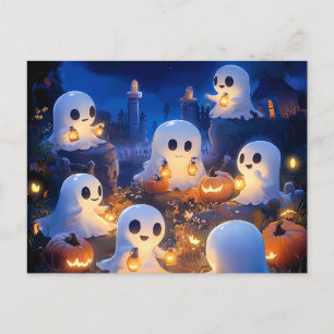 Postal De Anuncios Fantasmagóricos faroles de calabaza de Halloween N
