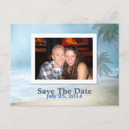Postal De Anuncios Fantasy Beach Personalizado Foto Boda Guardar La F