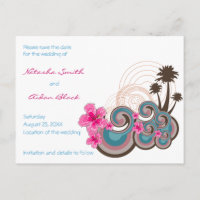 fatfatin Olas Tropicales Hibiscus Save The Date