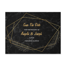 Faux Marble Geometric Save the Date