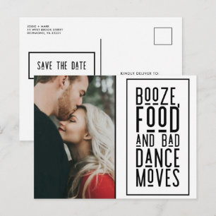 Postal De Anuncios Fecha de guardado de foto de divertidas bebidas, c