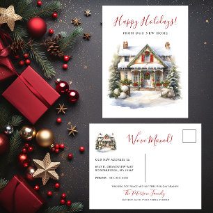 Postal De Anuncios Felices Fiestas Mudanza de Casa Nueva