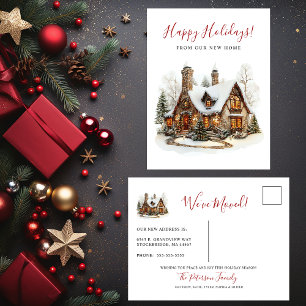 Postal De Anuncios Felices Fiestas Mudanza de Casa Nueva