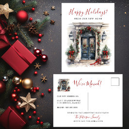 Postal De Anuncios Felices Fiestas Nueva Casa Entrada Mudanza