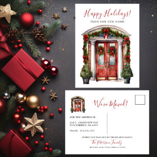 Postal De Anuncios Felices Fiestas Nueva Casa Puerta Principal Mudanz