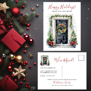 Postal De Anuncios Felices Fiestas Nueva Casa Puerta Principal Mudanz