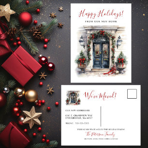 Postal De Anuncios Felices Fiestas Nueva Casa Puerta Principal Mudanz