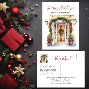 Postal De Anuncios Felices Fiestas Nueva Casa Puerta Principal Mudanz
