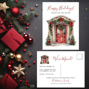 Postal De Anuncios Felices Fiestas Nueva Casa Puerta Principal Mudanz