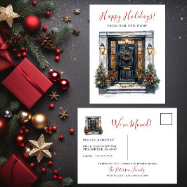 Postal De Anuncios Felices Fiestas Nueva Casa Puerta Principal Mudanz