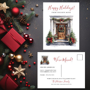 Postal De Anuncios Felices Fiestas Nueva Casa Puerta Principal Mudanz