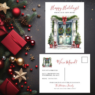 Postal De Anuncios Felices Fiestas Nueva Casa Puerta Principal Mudanz