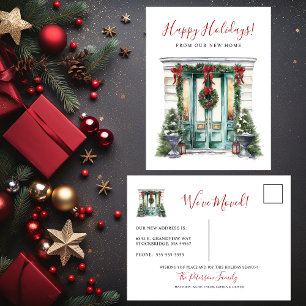 Postal De Anuncios Felices Fiestas Nueva Casa Puerta Principal Mudanz