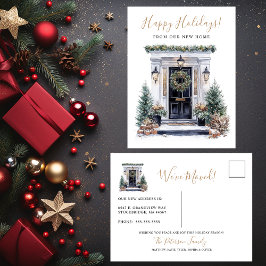 Postal De Anuncios Felices Fiestas Nueva Puerta Fronteriza Hogar Movi
