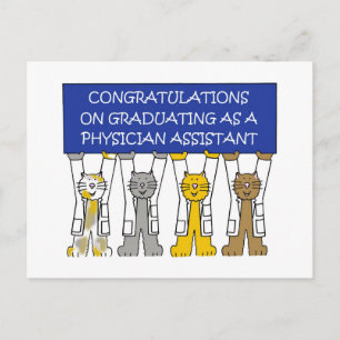 Postal De Anuncios Felicitaciones al asistente médico de graduación