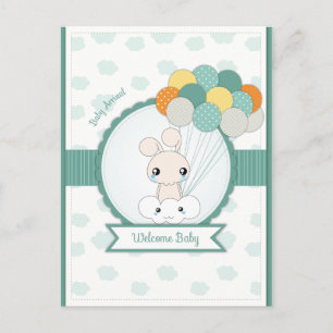 Postal De Anuncios Felicitaciones por Recién nacido de los conejitos
