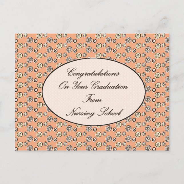 Postal De Anuncios Felicitaciones por su graduación de Enfermería Sc (Anverso)
