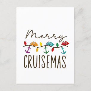 Postal De Anuncios Feliz Crucero de Navidad Crucero Familiar Combinad