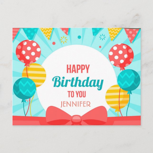Postal De Anuncios Feliz cumpleaños (Anverso)