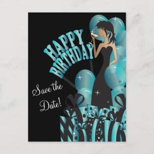 Postal De Anuncios Feliz Cumpleaños Chica Diva Nombre Hecho a Mano