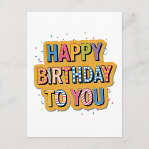 Postal De Anuncios Feliz cumpleaños con patrón