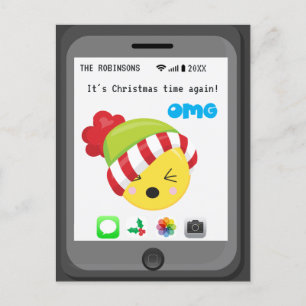 Postal De Anuncios Feliz Navidad con emojis divertidos