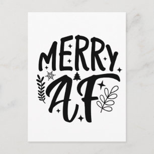 Postal De Anuncios Feliz Navidad divertida copo de nieve Navidad