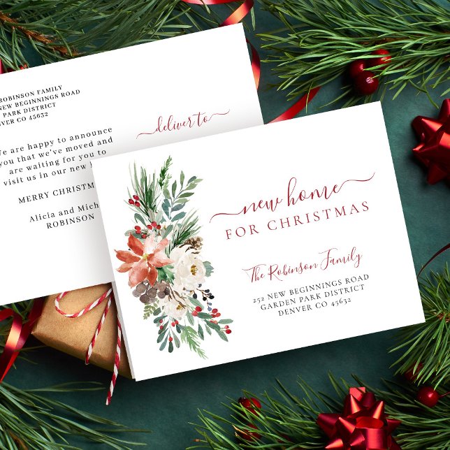 Postal De Anuncios Feliz Navidad, nuevas vacaciones en casa en movimi (Subido por el creador)