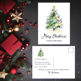 Postal De Anuncios Feliz Navidad Nuevo hogar Árbol de Navidad Moderno