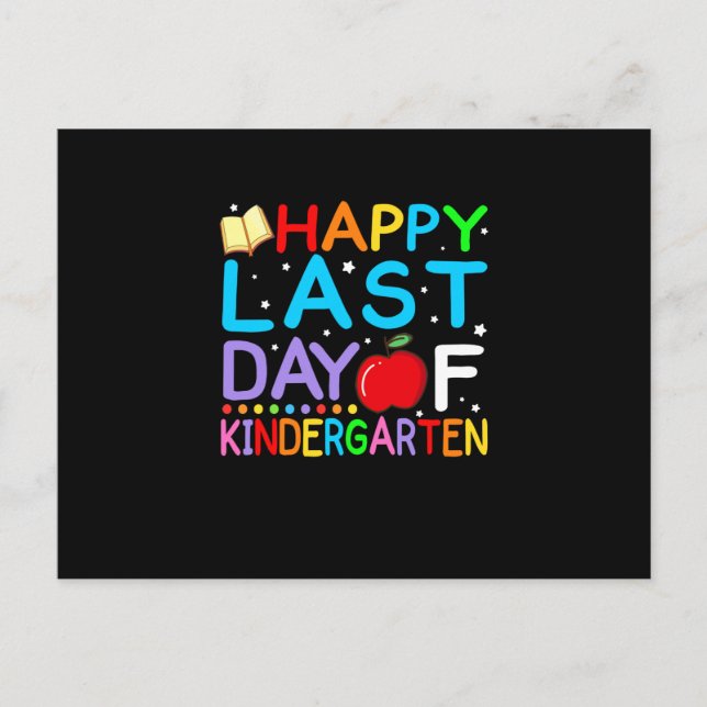 Postal De Anuncios Feliz Último Día De Graduación De Jardín De Niños (Anverso)