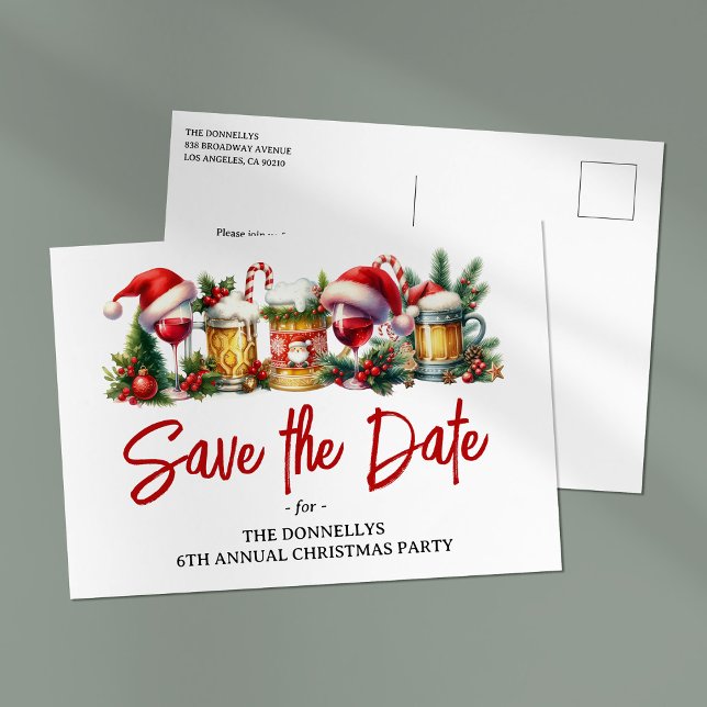 Postal De Anuncios Fiesta Anual de Navidad, Guárdese la Fecha (Subido por el creador)