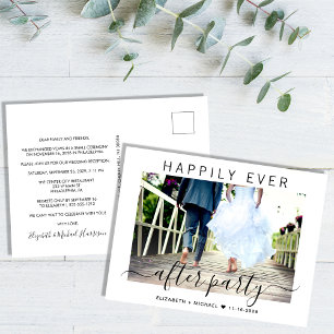 Postal De Anuncios Fiesta de Fotos de Boda Felices para Siempre