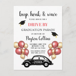 Postal De Anuncios Fiesta de Graduación de la divertida clase de 2024