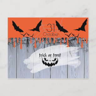 Postal De Anuncios Fiesta de Halloween "Dulce o Truco" Loft Moderno