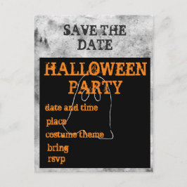 Postal De Anuncios Fiesta de Halloween Guardar la Fecha