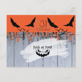 Postal De Anuncios Fiesta de Halloween "Trate o truco" Loft Moderno