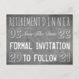 Postal De Anuncios Fiesta de Jubilación Personalizada Save The Date P