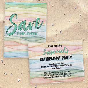 Postal De Anuncios Fiesta de Jubilación Salva la Fecha Filas de Acuar