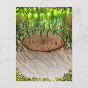 Postal De Anuncios FIESTA DE LA SELVA Hojas e Impresión de Animal Sav