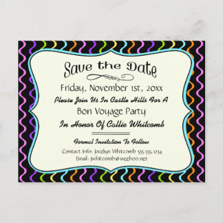 Postal De Anuncios Fiesta festivo, reunión o evento Guardar la fecha