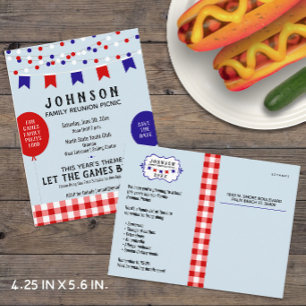 Postal De Anuncios Fiesta picnic   BBQ ・ Barbacoa ・ Reunión ・ Cumplea
