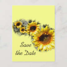 Fila de Girasoles para Boda Save the Date