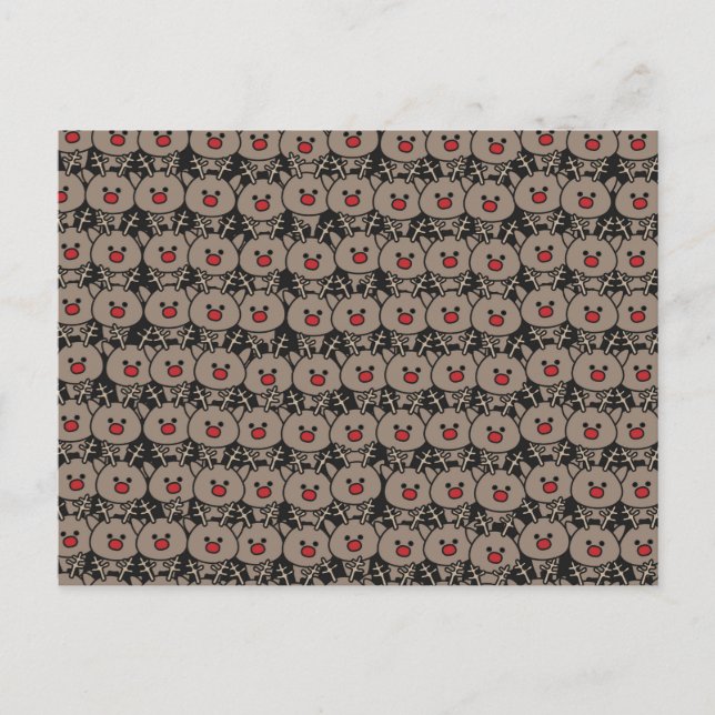 Postal De Anuncios Filas de reno (Anverso)