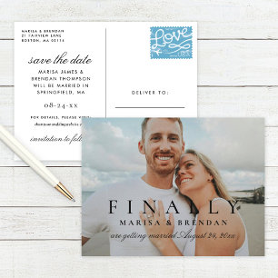 Postal De Anuncios Finalmente Foto Boda Guardar la Fecha