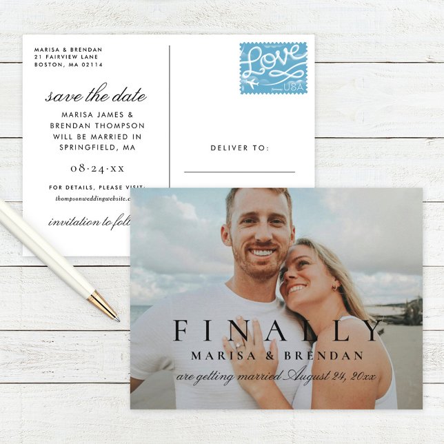 Postal De Anuncios Finalmente Foto Boda Guardar la Fecha (Subido por el creador)