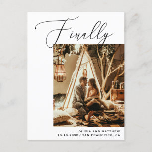 Postal De Anuncios Finalmente Minimalista Foto Boda Save the Date