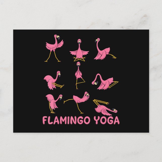 Postal De Anuncios Flamencos | Medición de la mancha de yoga de Flami (Anverso)