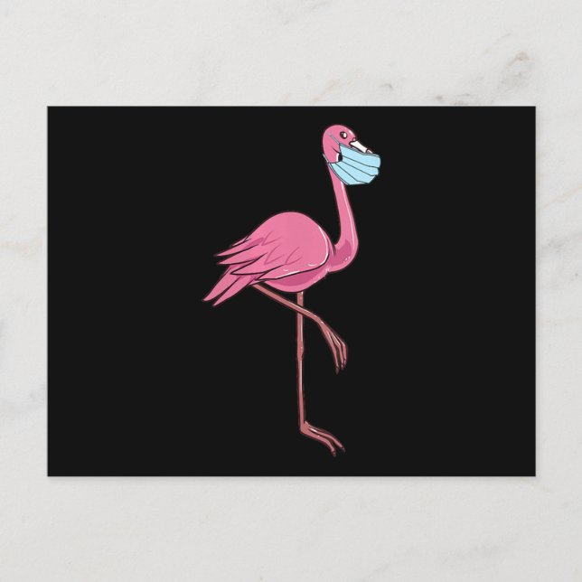 Postal De Anuncios Flamencos | Mujeres Flamingo En Una Mascara De Car (Anverso)